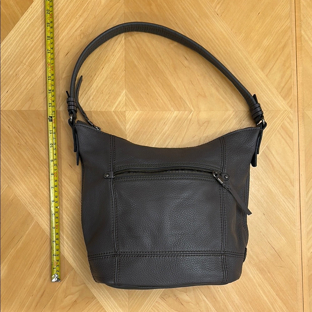 The Sak Gray Shoulder Bag with Crescent Design